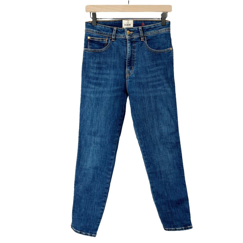 Sézane Parisian Perfect Slim High Waisted Skinny Blue Denim Jeans High Rise - 29 - Picture 5 of 13